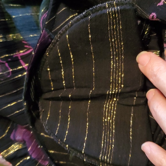 Vintage 80s Shimmer Block Print Tunic - Picture 4 of 4